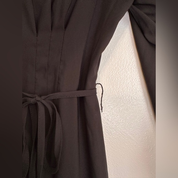 Anthropologie Hutch Wrap Fringe Puff Sleeve Dress Size XSP - Picture 6 of 9